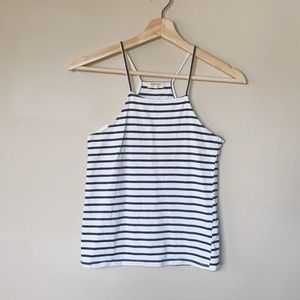 B&W striped halter top